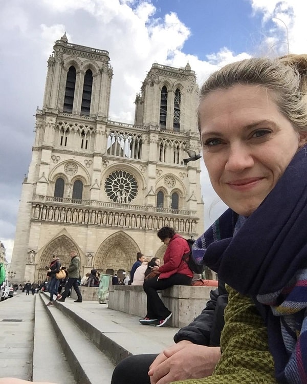 A picture of Heather Deorksen Travelling.